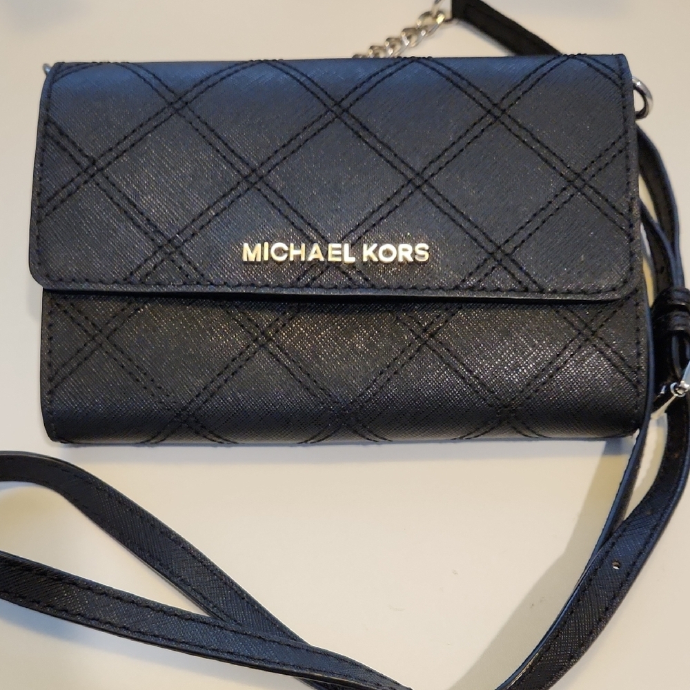 Michael Kors Black Quilted Crossbody